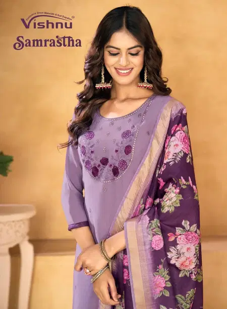 Samrashta By Vishnu Mull Chanderi Wholesale Dress Material Suppliers In Mumbai